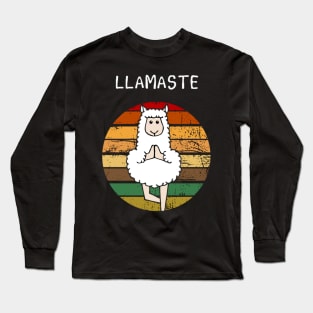 Llamaste Yoga Llama, Fitness Llamas Lover Gift Long Sleeve T-Shirt